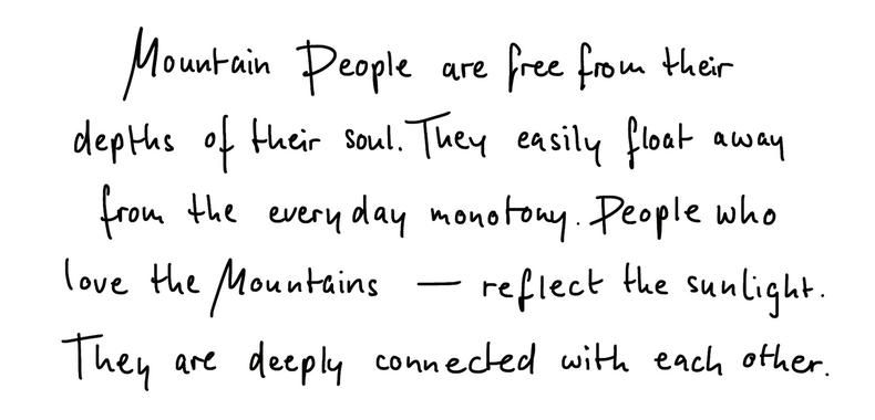Mountain People Zitat